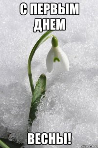 с первым днем весны!