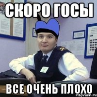 Скоро ГОСы Все очень плохо