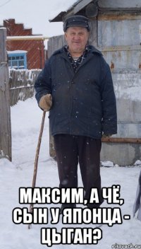  максим, а чё, сын у японца - цыган?