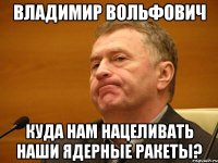 владимир вольфович куда нам нацеливать наши ядерные ракеты?
