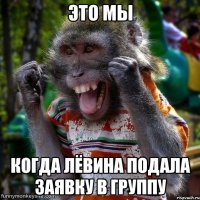 Это мы Когда лёвина подала заявку в группу