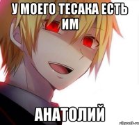 У моего тесака есть им Анатолий