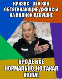 Кризис - это как обтягивающие джинсы на полной девушке Вроде всё нормально, но такая жопа!