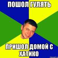 Пошол гулять пришол домой с Хатико