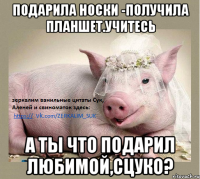 Подарила носки -получила планшет.Учитесь А ты что подарил любимой,сцуко?