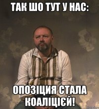 Так шо тут у нас: ОПОЗІЦИЯ СТАЛА КОАЛІЦІЄЙ!