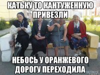 катьку то кантуженную привезли небось у оранжевого дорогу переходила