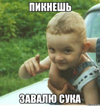 ПИКНЕШЬ ЗАВАЛЮ СУКА