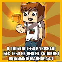  я люблю тебя и уважаю бес тебя не дня не выживы любимый майнкрафт