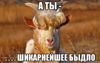 а ты - . . . . шикарнейшее быдло