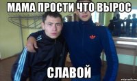 мама прости что вырос славой