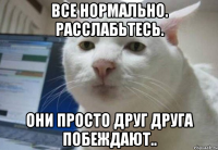 все нормально. расслабьтесь. они просто друг друга побеждают..