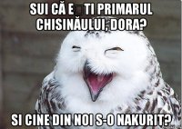 Sui că ești primarul chisinăului, dora? Si cine din noi s-o nakurit?