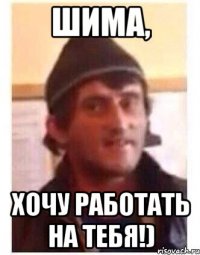 Шима, Хочу работать на тебя!)