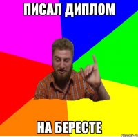 писал диплом на бересте
