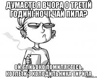Думаєте я вчора о третій годині ночі чай пила? Ой, глибоко помиляєтесь, котлети з холодильника тирила
