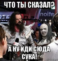 Что ты сказал? а ну иди сюда сука!