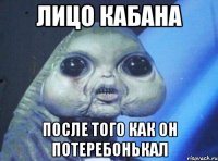 Лицо кабана После того как он потеребонькал