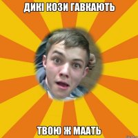 Дикі кози гавкають твою ж маать