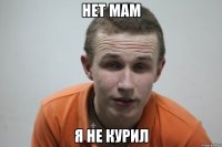 Нет мам я не курил