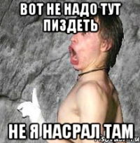 ВОТ НЕ НАДО ТУТ ПИЗДЕТЬ НЕ Я НАСРАЛ ТАМ