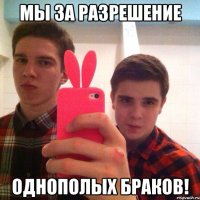Мы за разрешение Однополых браков!