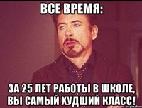 все время: за 25 лет работы в школе, вы самый худший класс!