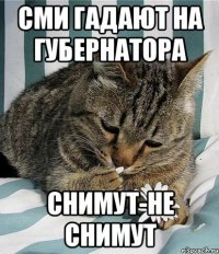 СМИ гадают на губернатора снимут-не снимут