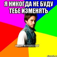я никогда не буду тебе изменять 