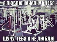 я люблю качалку и тебя шучу, тебя я не люблю