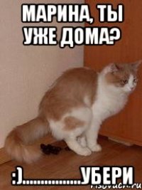 Марина, ты уже дома? :)................убери