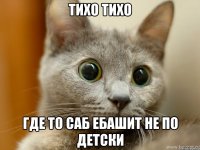 тихо тихо где то саб ебашит не по детски