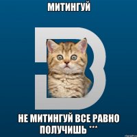 Митингуй Не митингуй все равно получишь ***