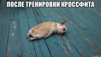 после тренировки кроссфита 