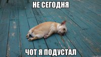не сегодня чот я подустал