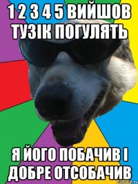 1 2 3 4 5 ВИЙШОВ ТУЗІК ПОГУЛЯТЬ Я ЙОГО ПОБАЧИВ І ДОБРЕ ОТСОБАЧИВ