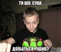 ти шо, сука, доїбаться рішив?