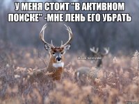У меня стоит "в активном поиске" -мне лень его убрать 