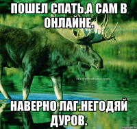Пошел спать,а сам в онлайне. Наверно лаг.Негодяй Дуров.