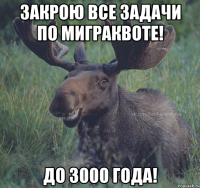 Закрою все задачи по миграквоте! До 3000 года!