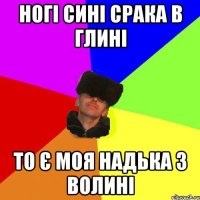 ногі сині срака в глині то є моя надька з волині