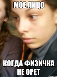 мое лицо когда физичка не орет