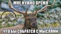 Мне нужно время Что бы собратся с мыслями