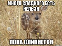 много сладкого есть нельзя попа слипнется
