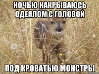 Ночью накрываюсь одеялом с головой под кроватью монстры
