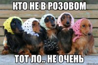 кто не в розовом тот ло.. не очень