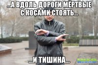 ...а вдоль дороги мёртвые с косами стоять... ...и тишина...