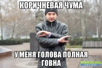 КОРИЧНЕВАЯ ЧУМА У МЕНЯ ГОЛОВА ПОЛНАЯ ГОВНА