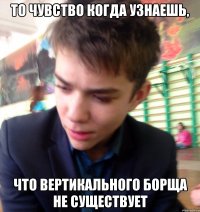 то чувство когда узнаешь, что вертикального борща не существует