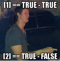 [1] == true - true [2] == true - false